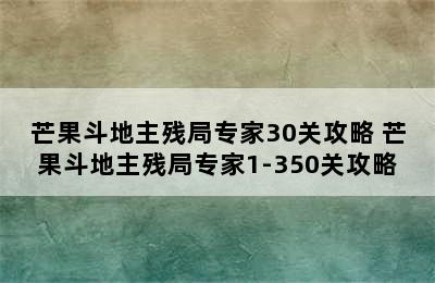 芒果斗地主残局专家30关攻略 芒果斗地主残局专家1-350关攻略